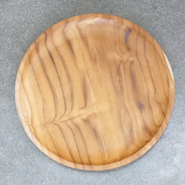 Product image of the product “Wooden plate, made of teak wood, 25 cm dia. ”
